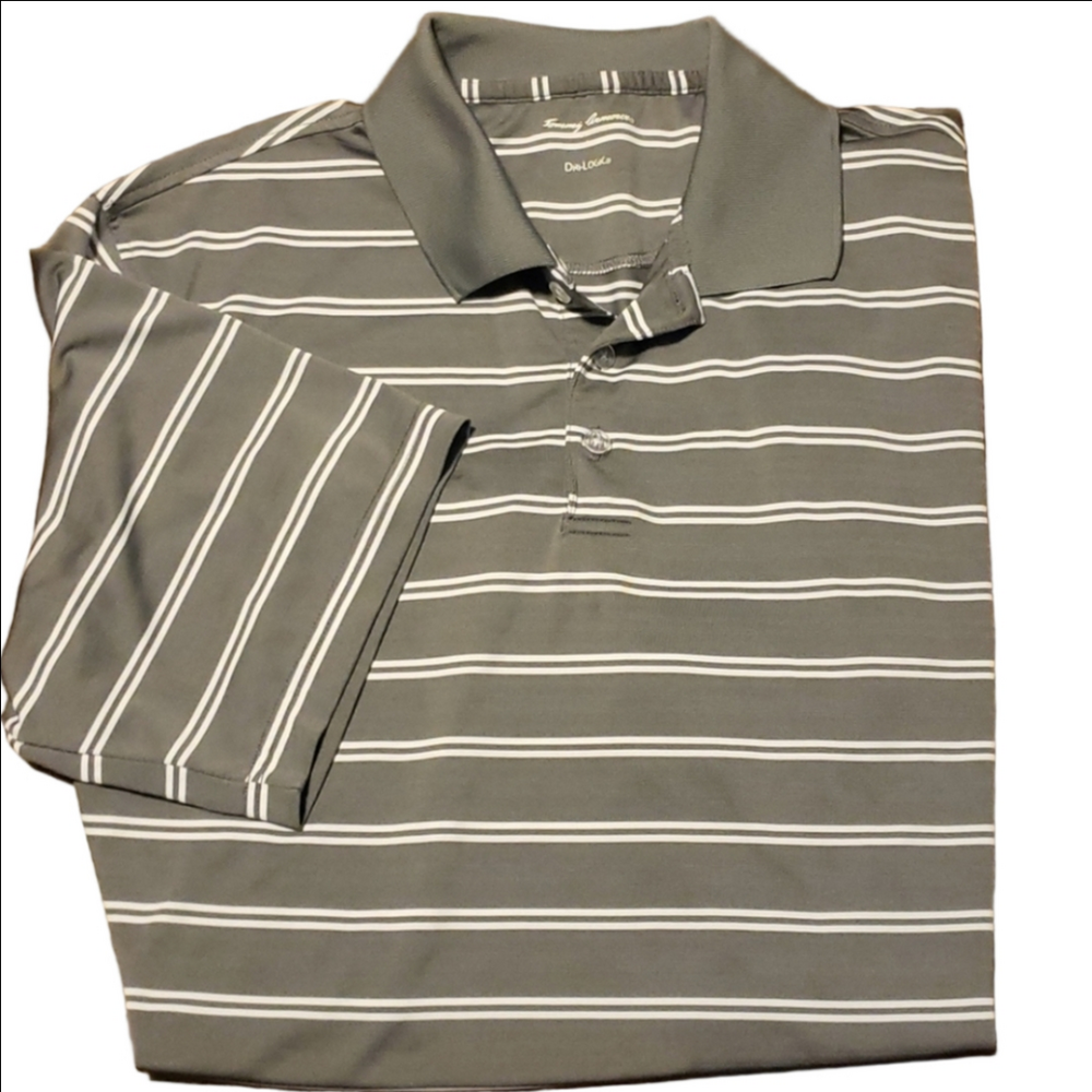 3/$20 Tommy Armour Grey Dri-Logic Polo Shirt